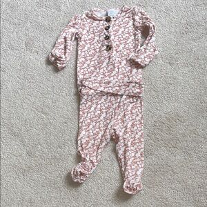 Lou Lou & Company Pink Floral Kids Matching Set
